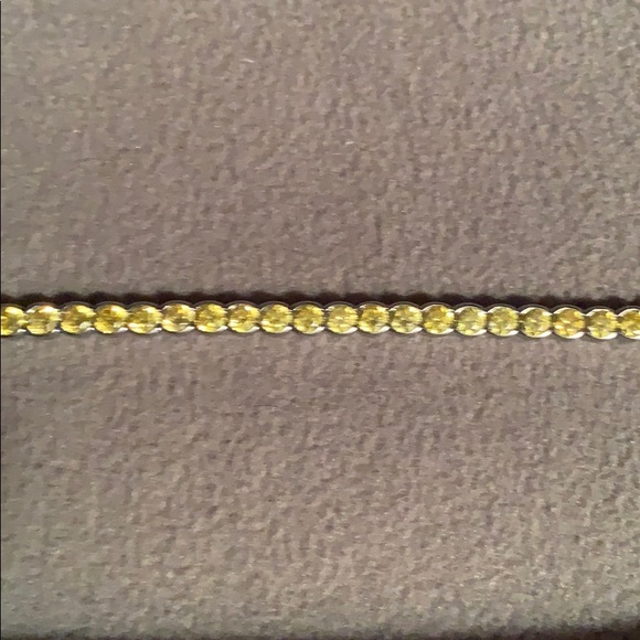 Yellow diamonique tennis bracelet - Picture 6 of 8